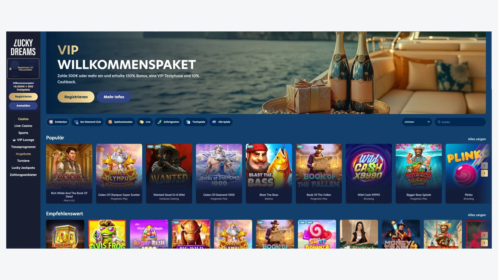 Lucky Dreams — Najbolji online casino u Europi za hrvatske igrače